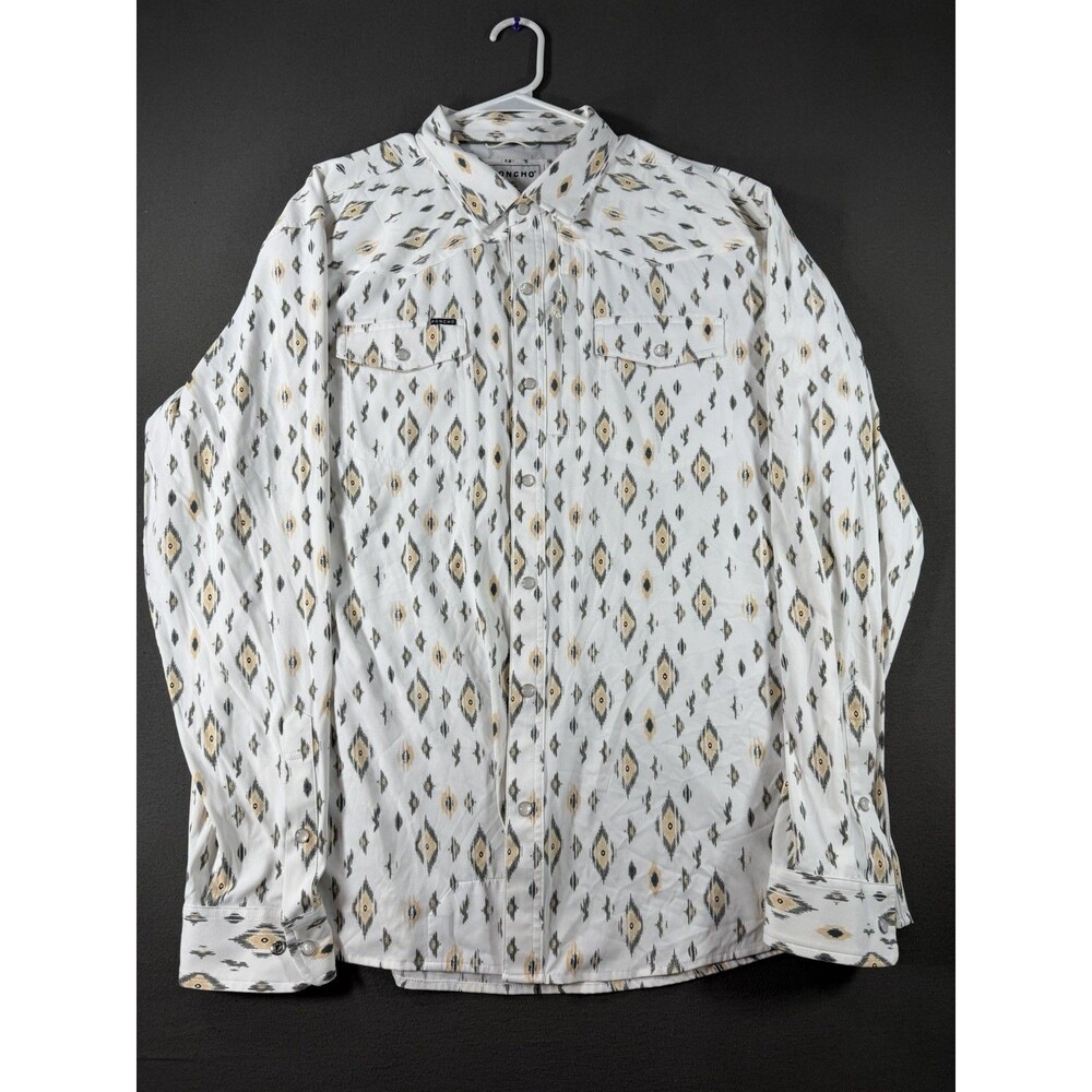 Poncho Shirt Men XXL Slim Fit Vented Pearl snap Western Southwestern Performance